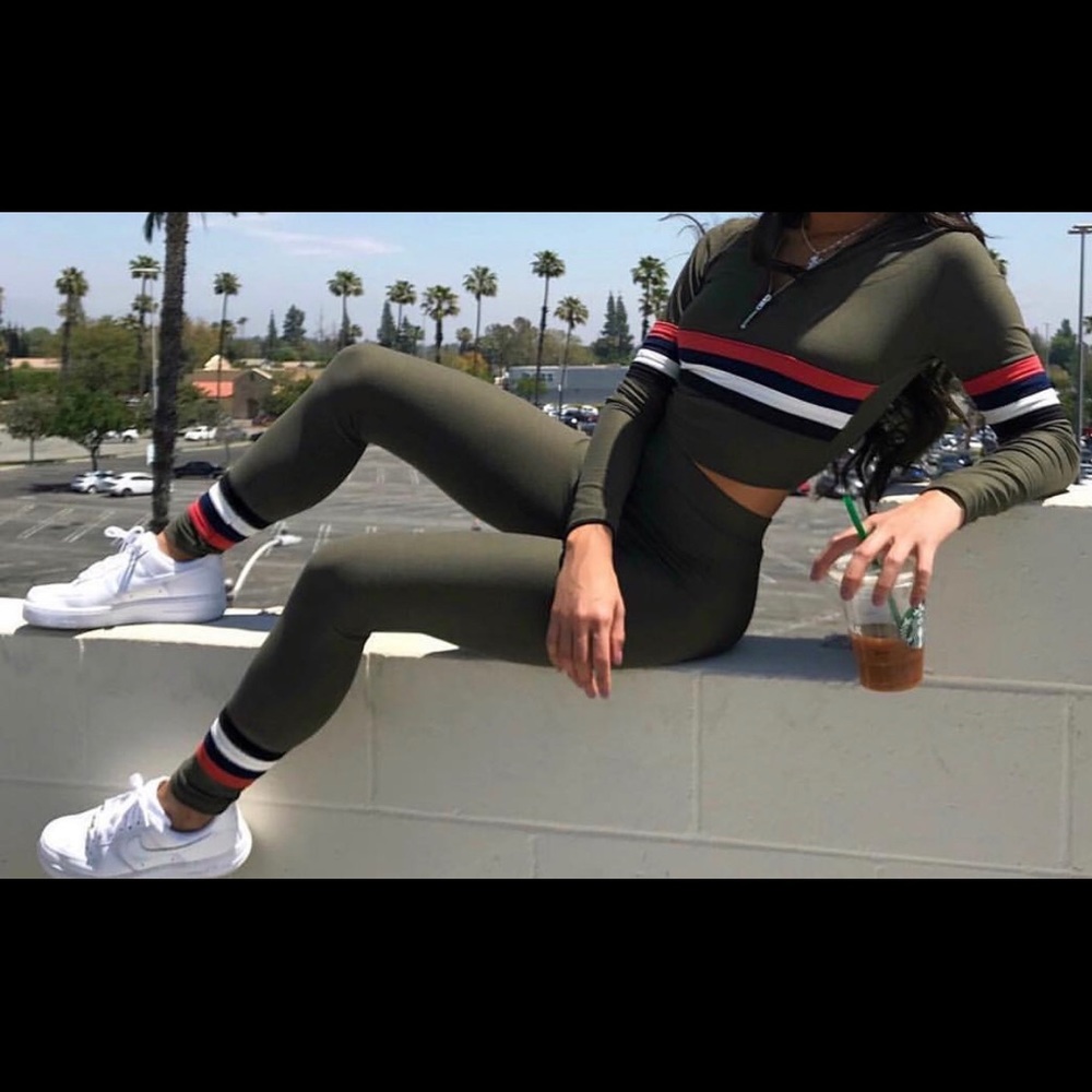 Soni Stripe Lounge Set - Top & Bottom